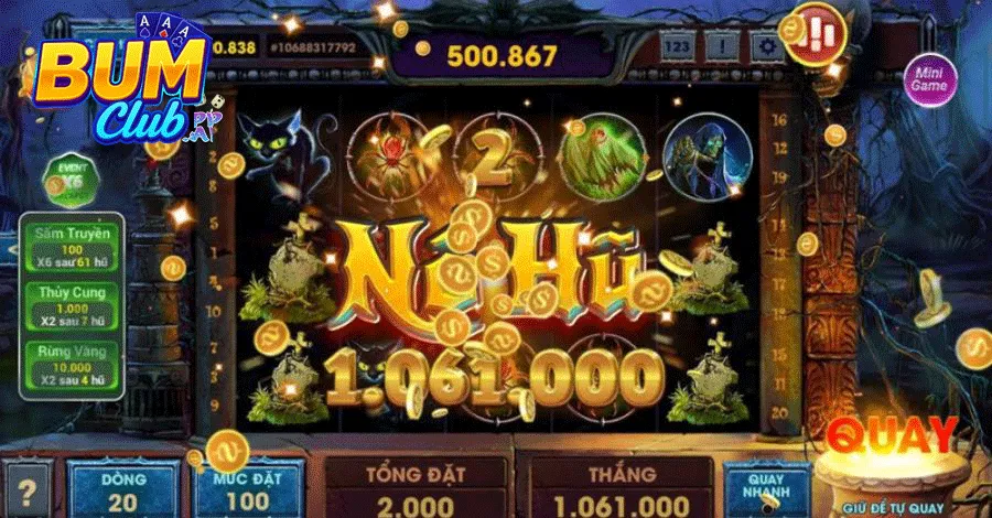 Nổ hũ BumClub - Trò chơi Jackpot hấp dẫn và hướng dẫn chơi cơ bản Lổ hũ Bumclub